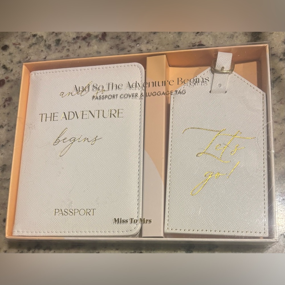 Miss to Mrs Passport Cover and Luggage Tag